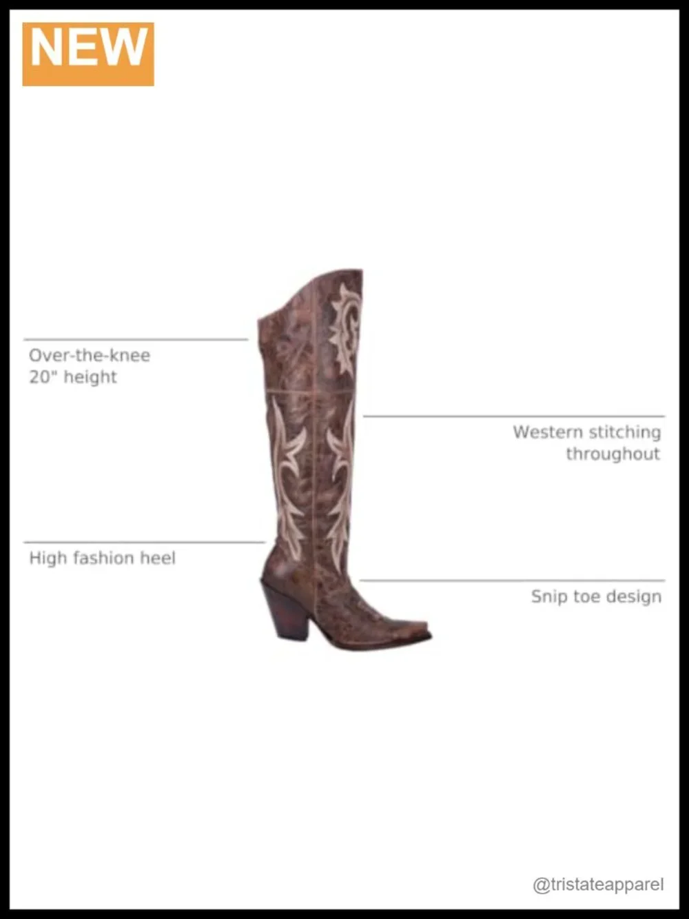Embroidered Snip Toe Over the Knee Boots with Rhinestones, Zippered Entry,